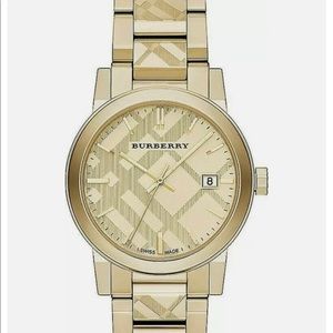 Brand New Burberry The City BU9038 Gold
Tone Stainless Steel 38 mm Unisex Watch